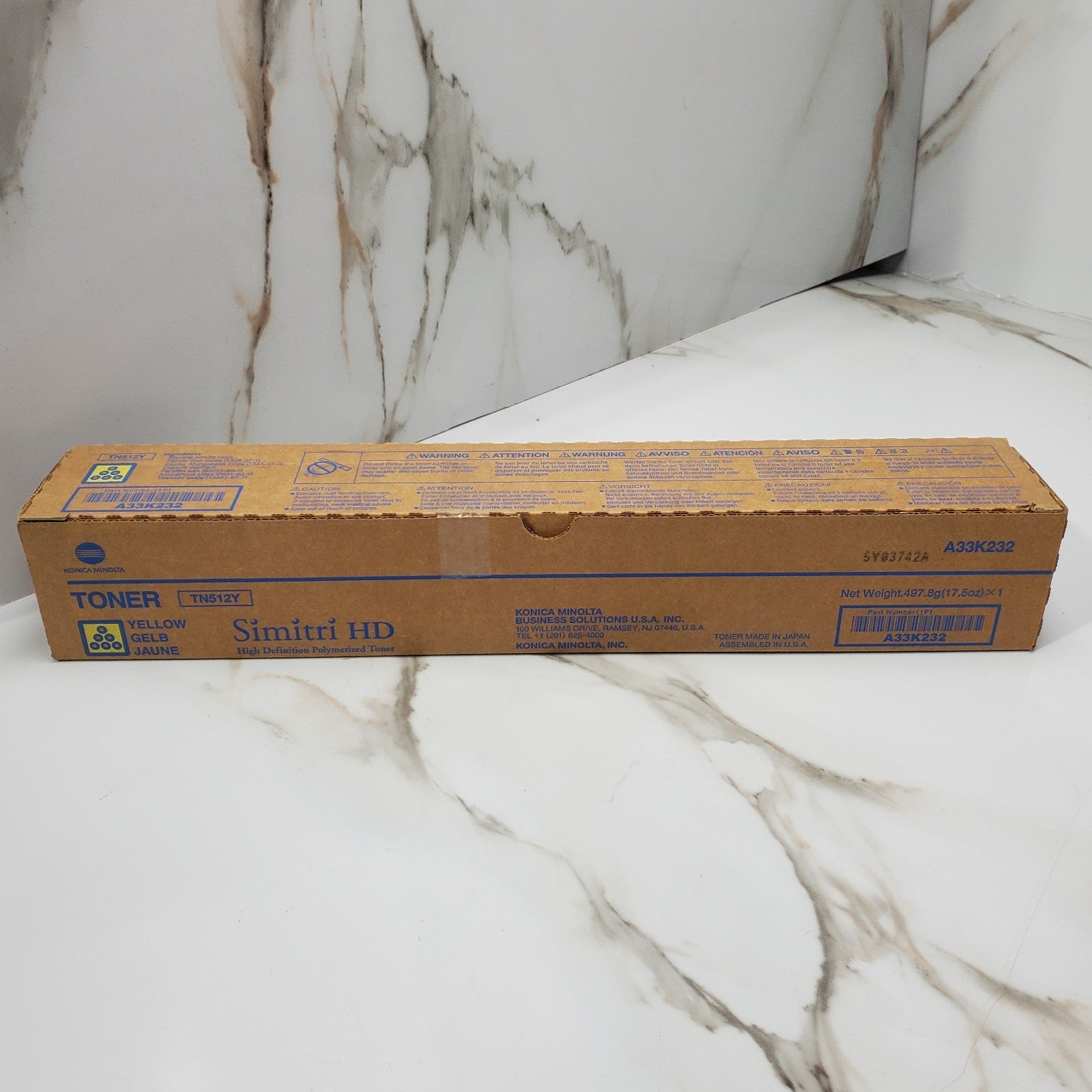 NEW Konica Minolta TN512 Yellow A33K232 Standard Yield Toner  For BizHub C4540