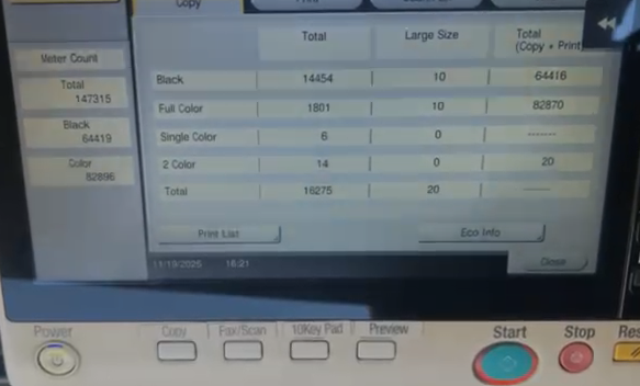 Konica Minolta bizhub C458 Color Copier/Printer/Scanner Meter 148K | 20177
