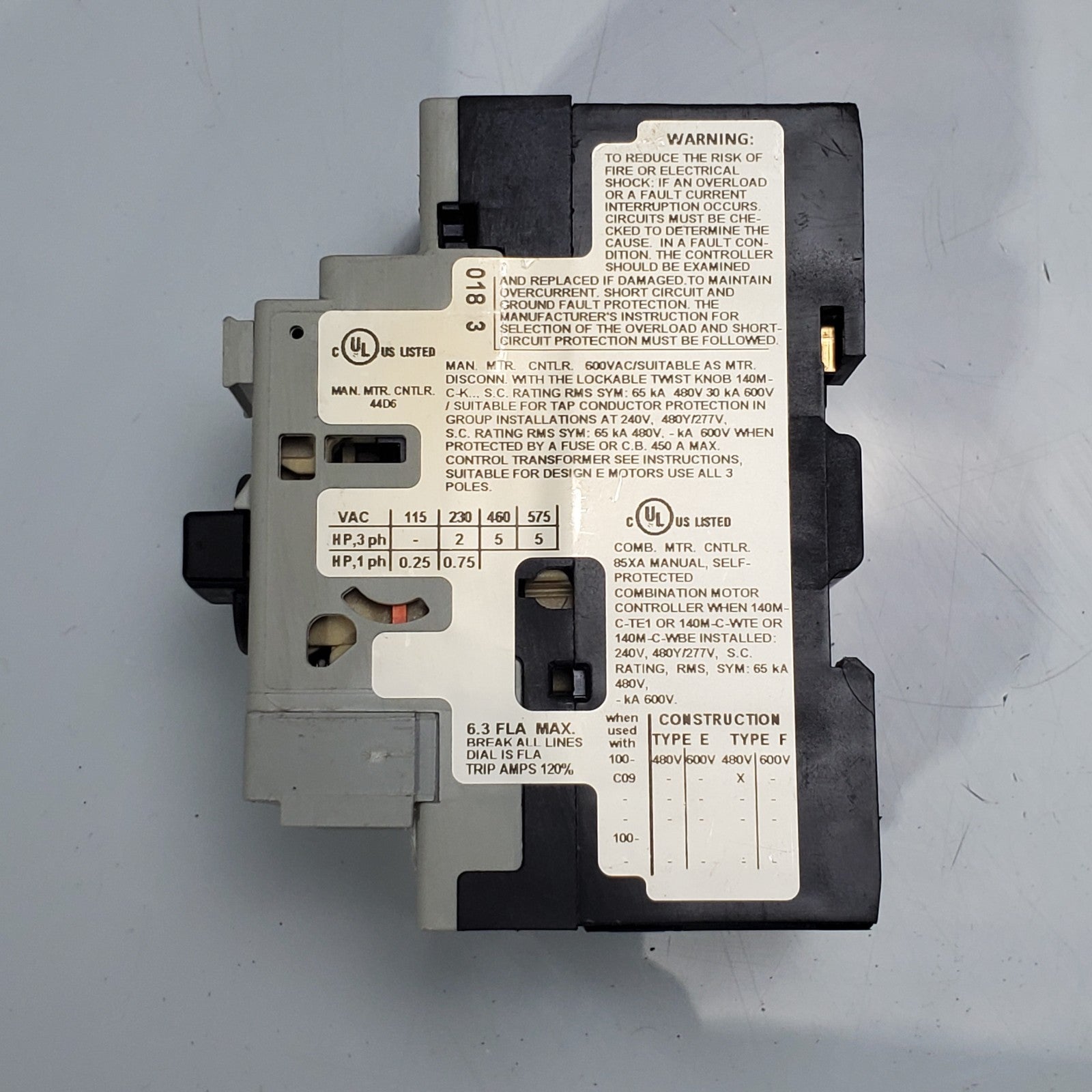 (Lot of 58) ALLEN BRADLEY 140MC2EB63 SERIES C CIRCUIT BREAKER4