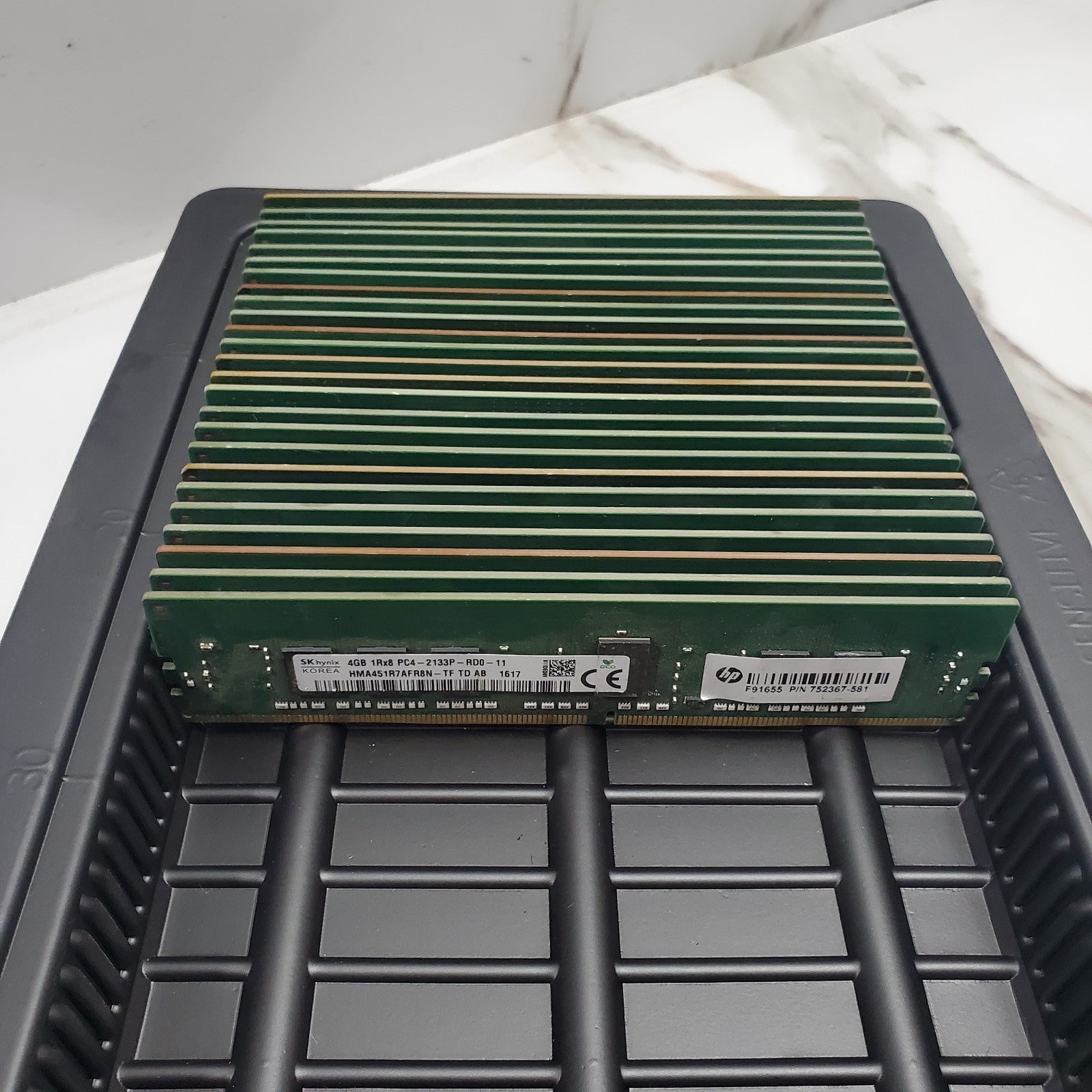 (Lot of 25) 4GB DDR4 Desktop RAM PC4 Mixed Brands/Speeds Tested & Working0