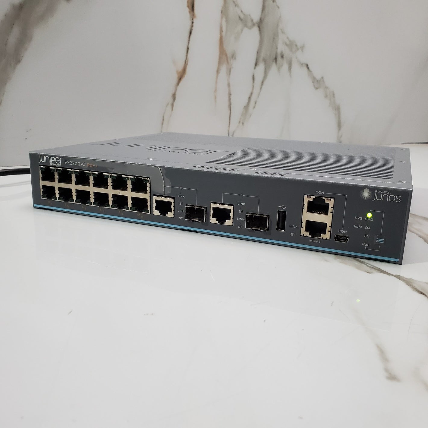 Juniper EX2200C12P2G 12Port Gigabit Ethernet PoE+ Compact Network Switch0