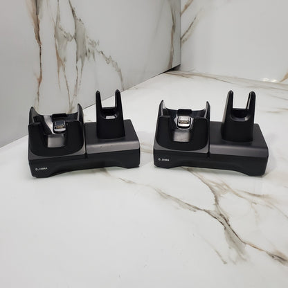 (Lot of 2) ZEBRA SHARECRADLEME CRDTC8X2SUCHG01 2 SLOT CRADLE No CHARGER0