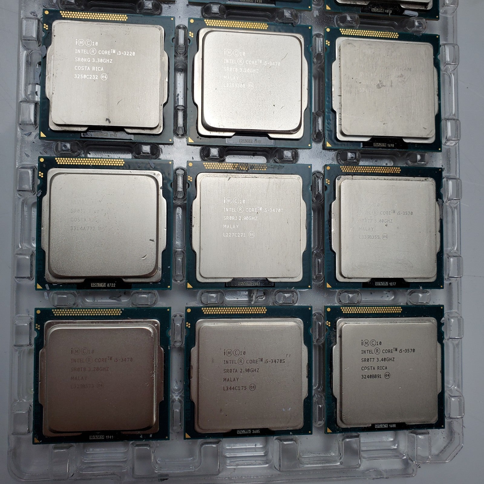 (Lot of 90) Intel 3rd Gen Core i3 i5 i7 Desktop CPUs – Mixed Processor Lot READ9