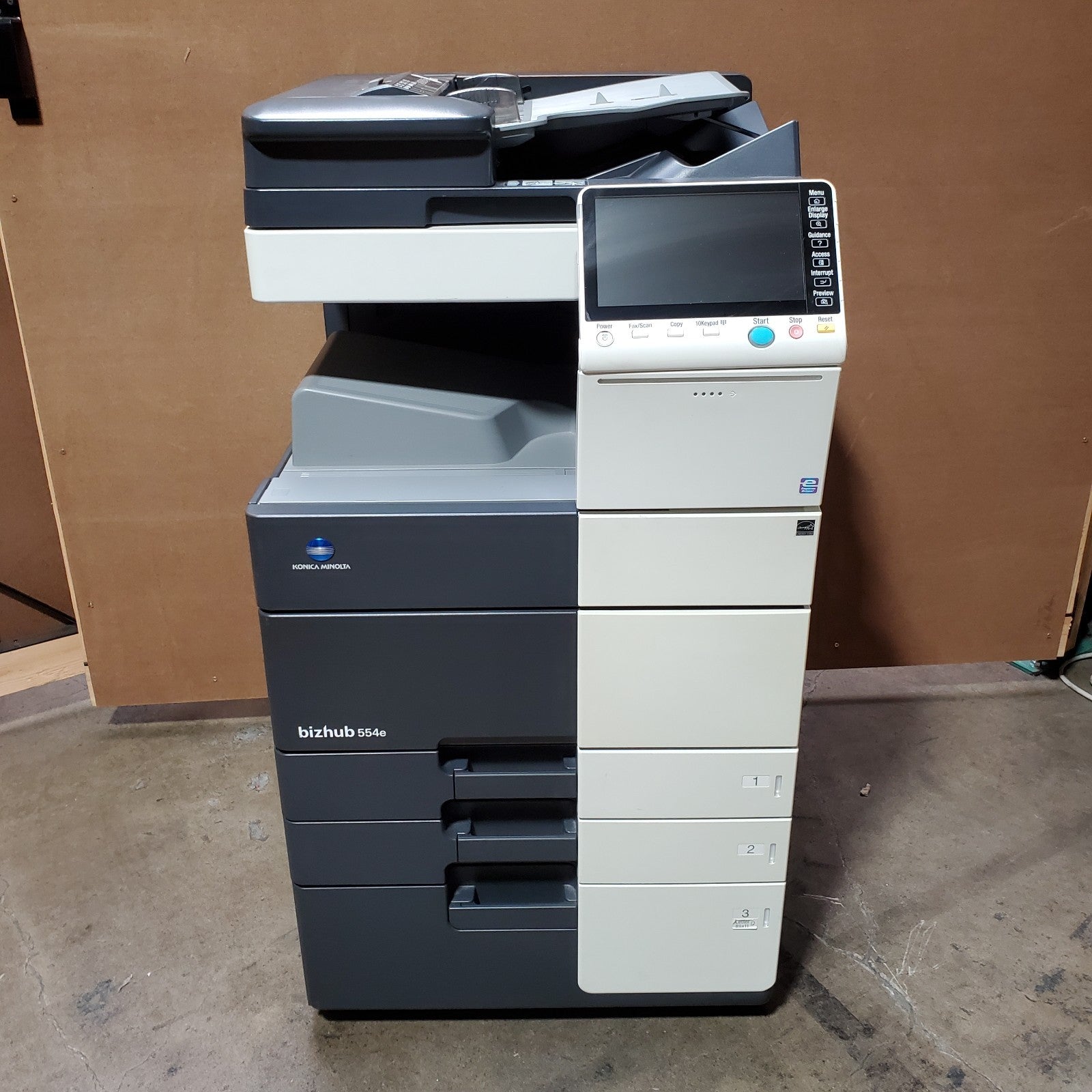 Konica Minolta bizhub 554e Copier Printer Scanner Low 760K Meter0