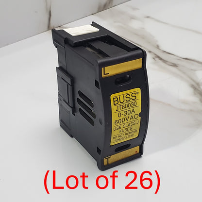 (Lot of 26) Bussmann JT60030, 30Amp 600V Fuse Holder0