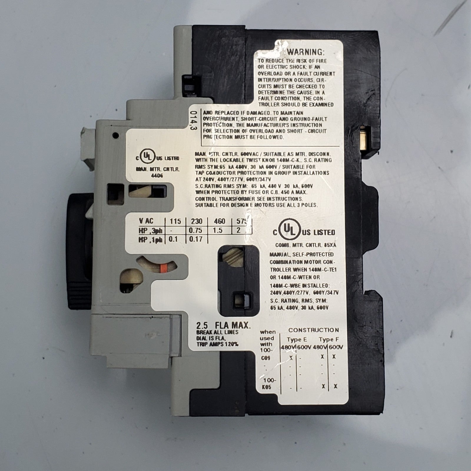 (Lot of 45) Allen Bradley 140MC2EB25 Ser. C Motor Starter Circuit Breaker4