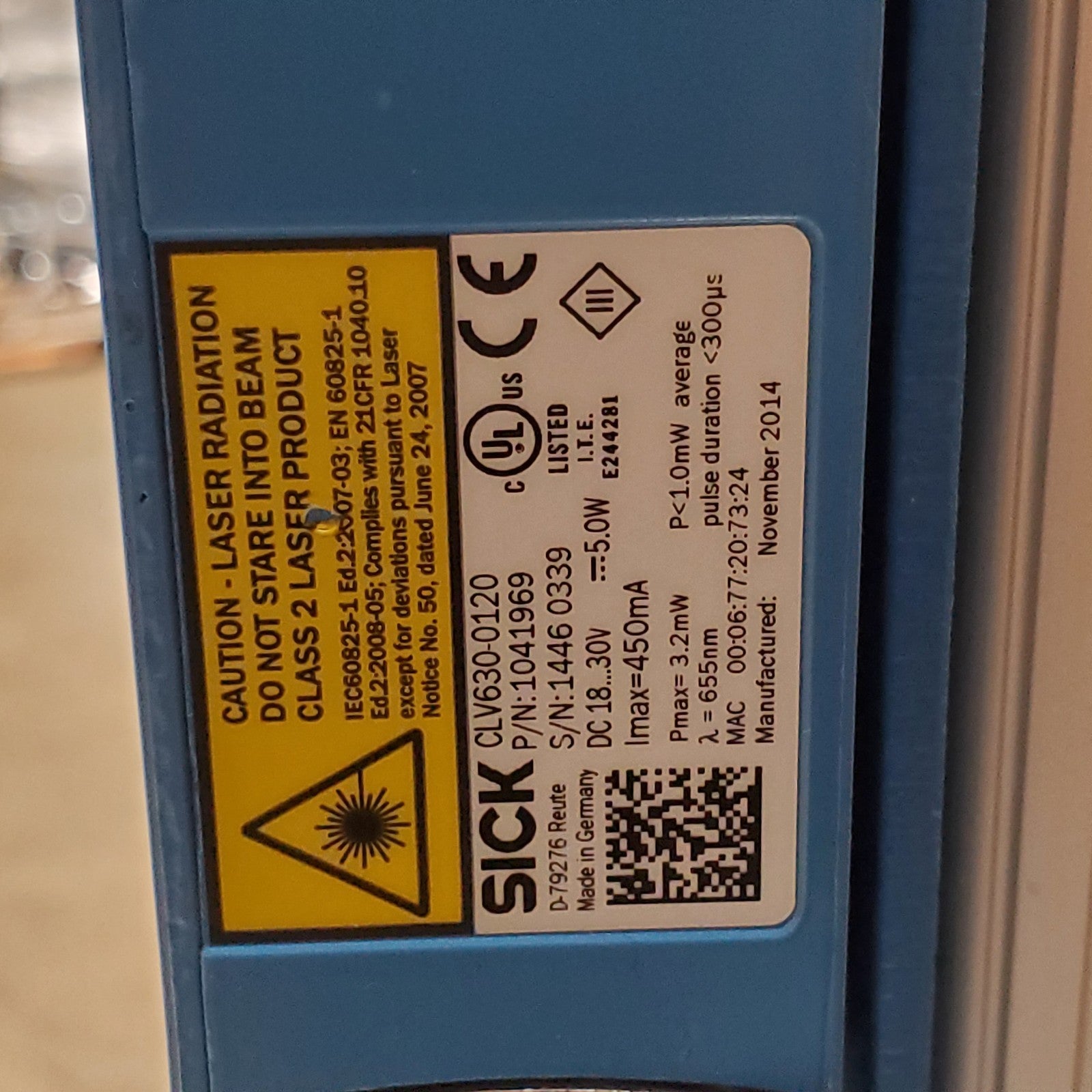 SICK CLV6300120 Laser Barcode Scanner Kit CDM4200102 WL183P430 Used9