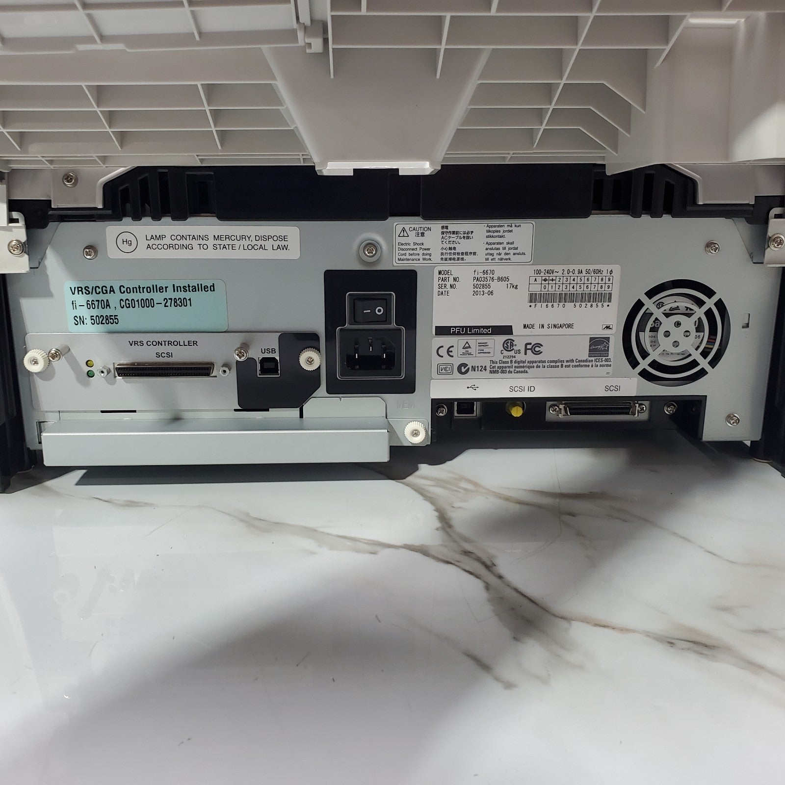 Fujitsu Fi6670 / PA03576B505 High Speed ADF Duplex Document Scanner *READ*10