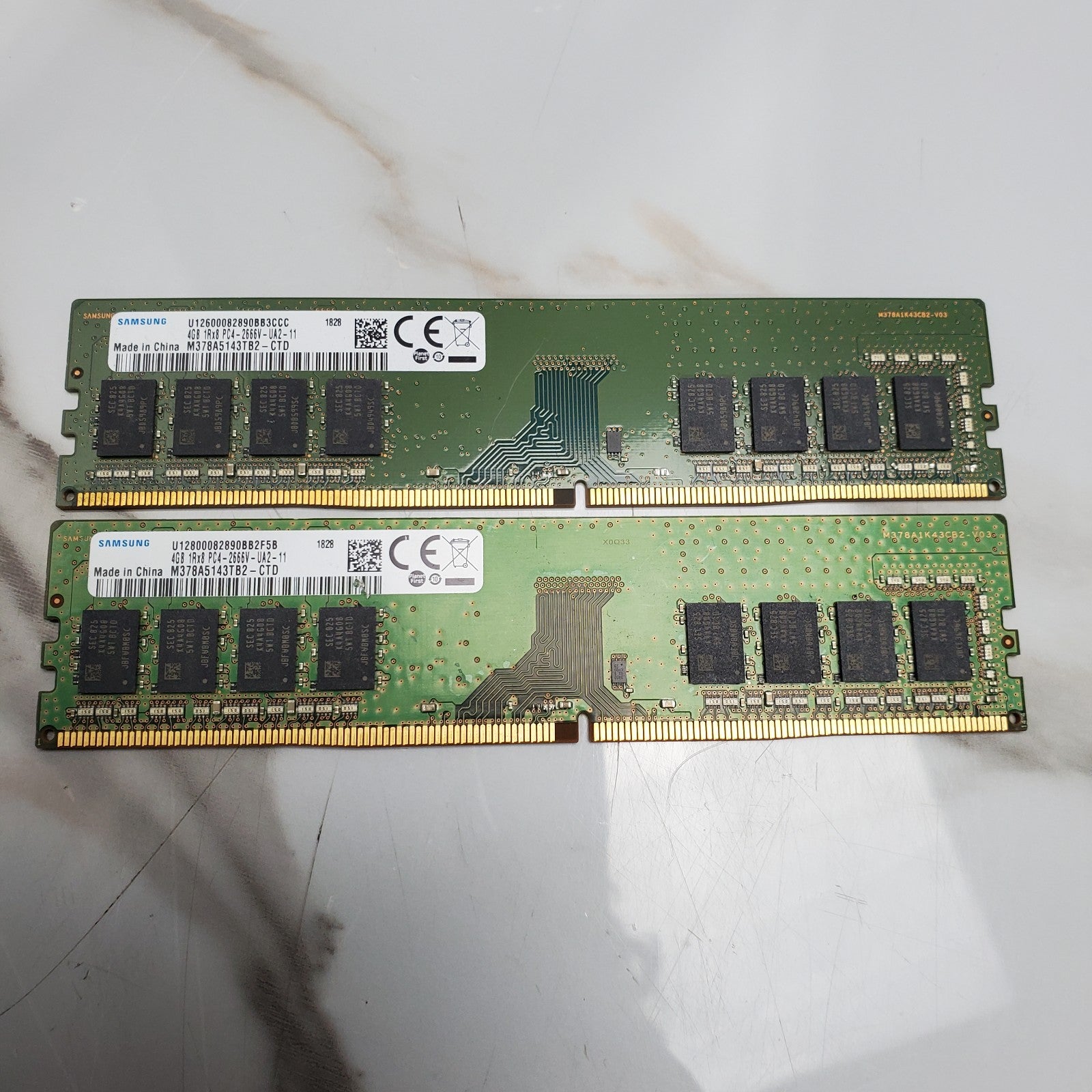 (LOT OF 28) MIXED MAJOR BRAND 4GB DDR4 Memory RAM/Mix Speed*READ*2