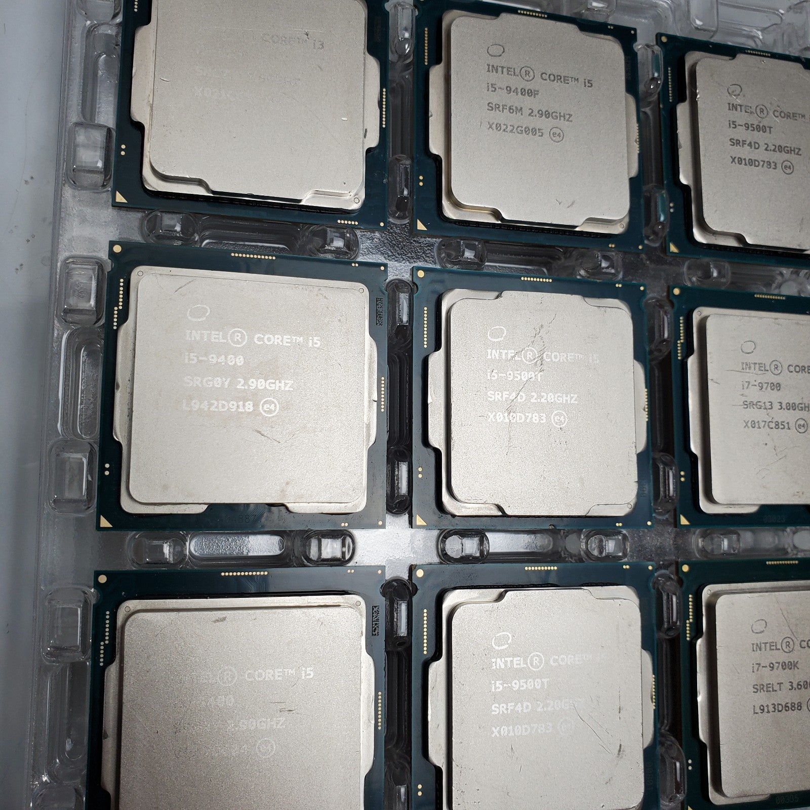 (Lot of 9) Intel 9th Gen Core i3 i5 i7 Desktop Processors – Mixed Lot - Read2