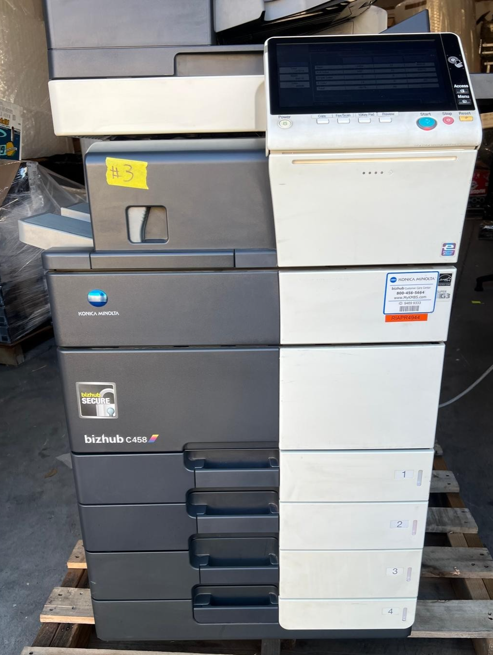 Konica Minolta bizhub C458 Color Copier/Printer/Scanner Meter 148K | 20170