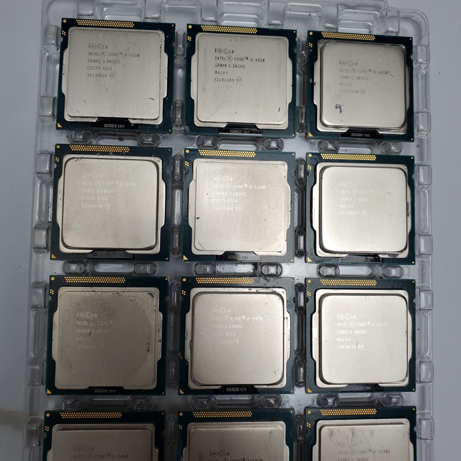 (Lot of 90) Intel 3rd Gen Core i3 i5 i7 Desktop CPUs – Mixed Processor Lot READ13