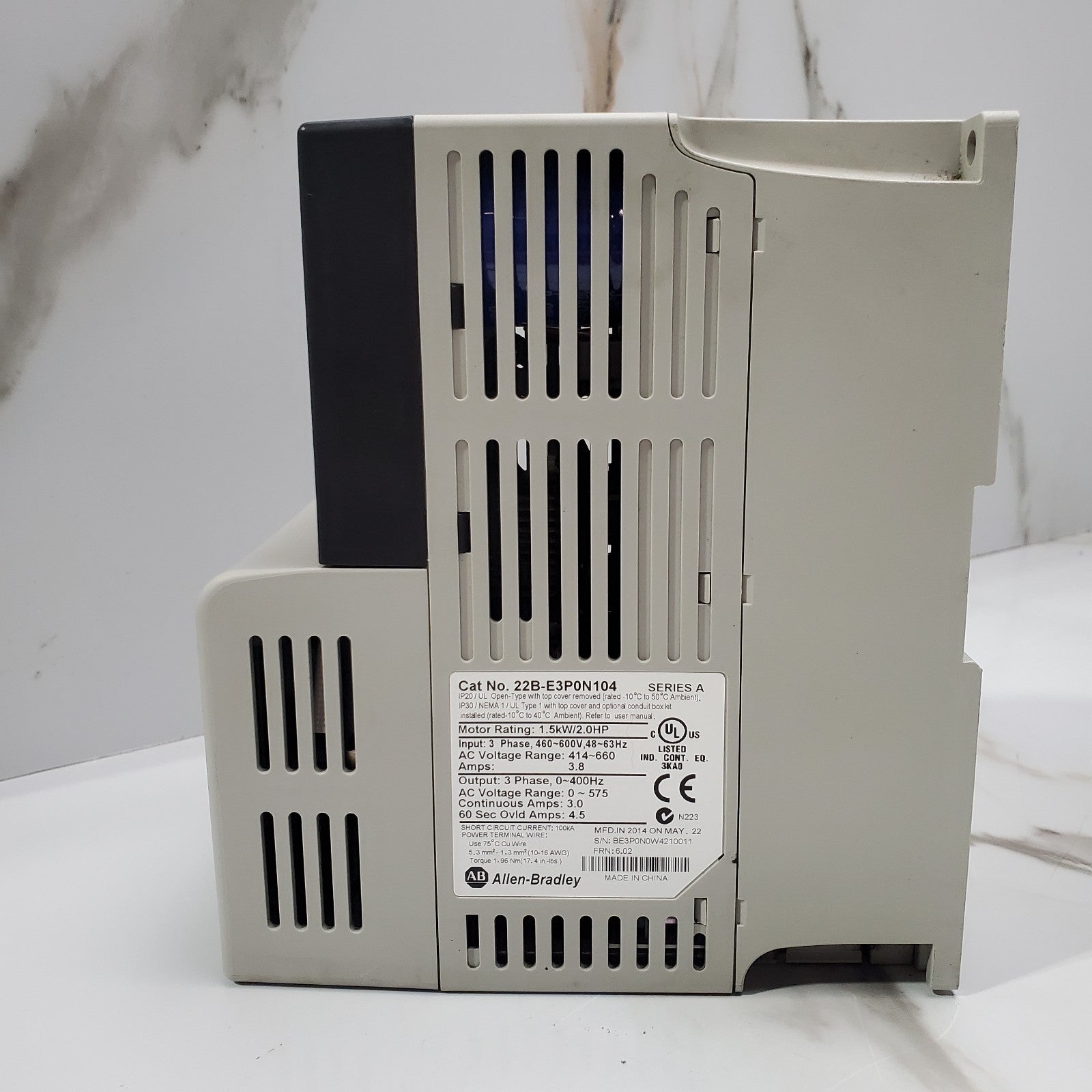 (Lot of 17) Allen Bradley 22BE3P0N104 AC Drive, Series A 2.0HP Working *Read*5