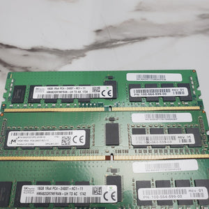 (Lot of 7) Mixed Brand/Model/Speed 16GB DDR4 Server Memory USED1