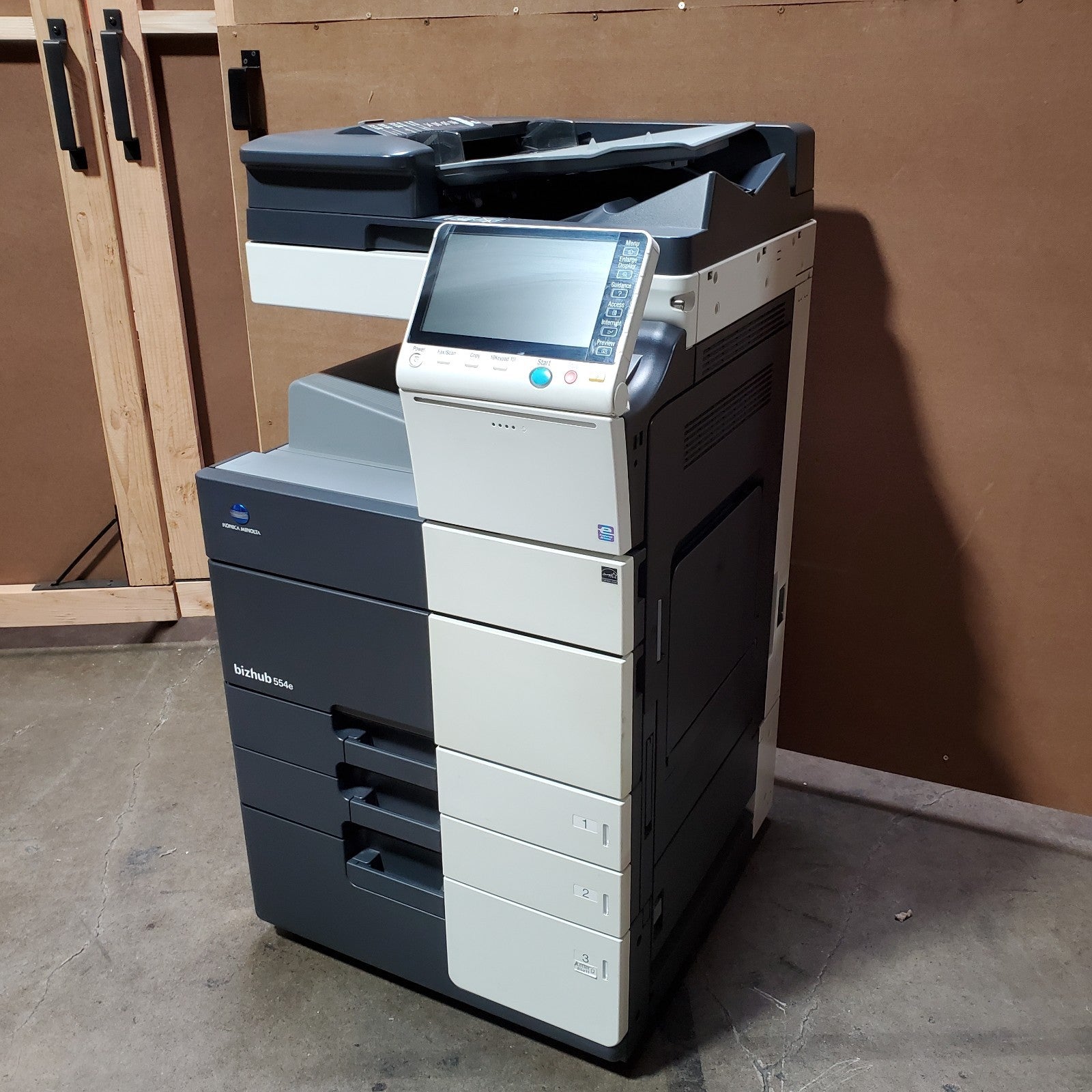 Konica Minolta bizhub 554e Copier Printer Scanner Low 760K Meter1