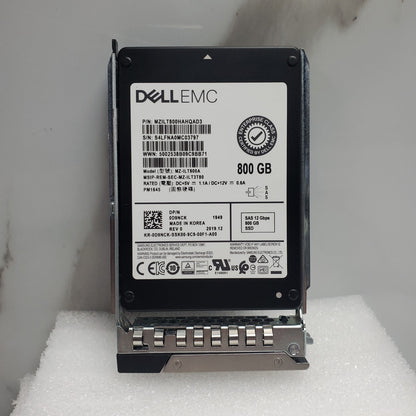 DELL 800GB SAS 12Gbps MIX USE 2.5'' SSD D9NCK 0D9NCK MZILT800A W/ 14th Gen Tray0