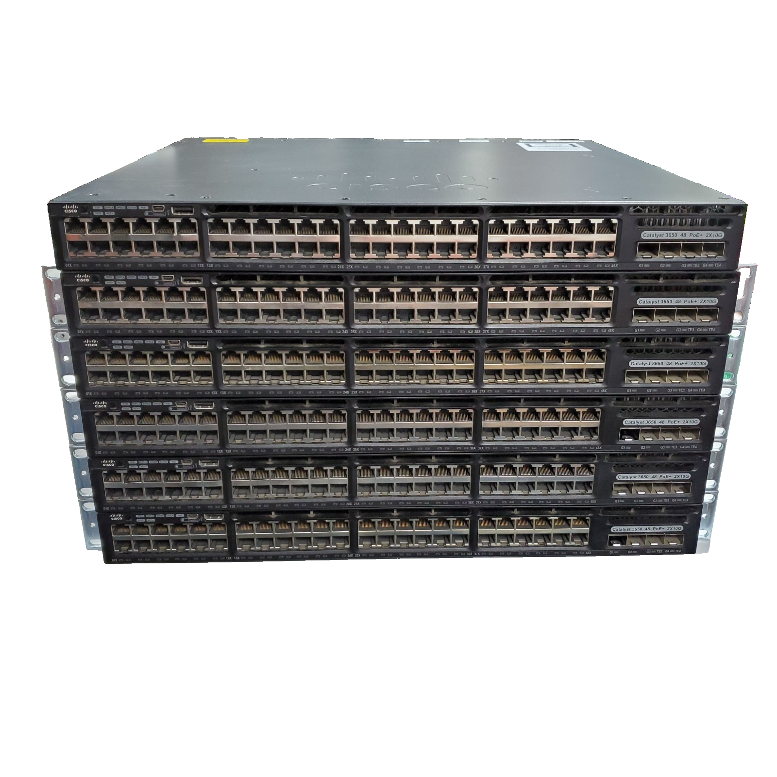 (Lot of 6) Cisco WSC365048FWDS 48 Port FPoE 2X10G Gigabit Switch0