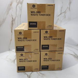 (Lot of 5) Konica Minolta WX103 Waste Toner Box Container A4NN0Y21