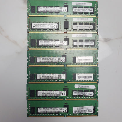 (Lot of 7) Mixed Brand/Model/Speed 16GB DDR4 Server Memory USED0