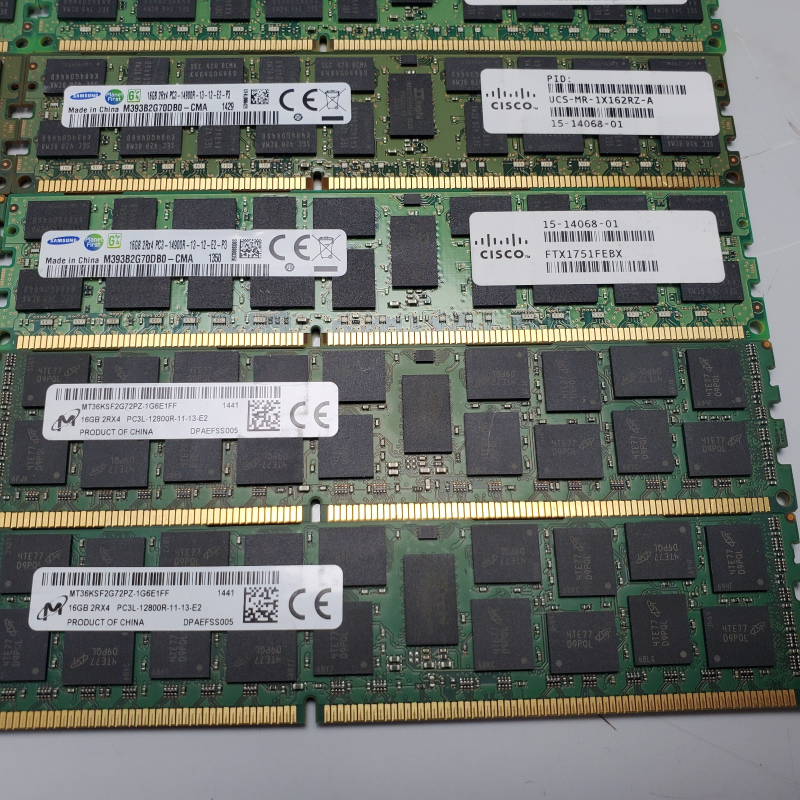 (LOT of 10) Micron/Samsung DDR3 PC3/PC3L ECC REG RAM SERVER Mixed Lot3
