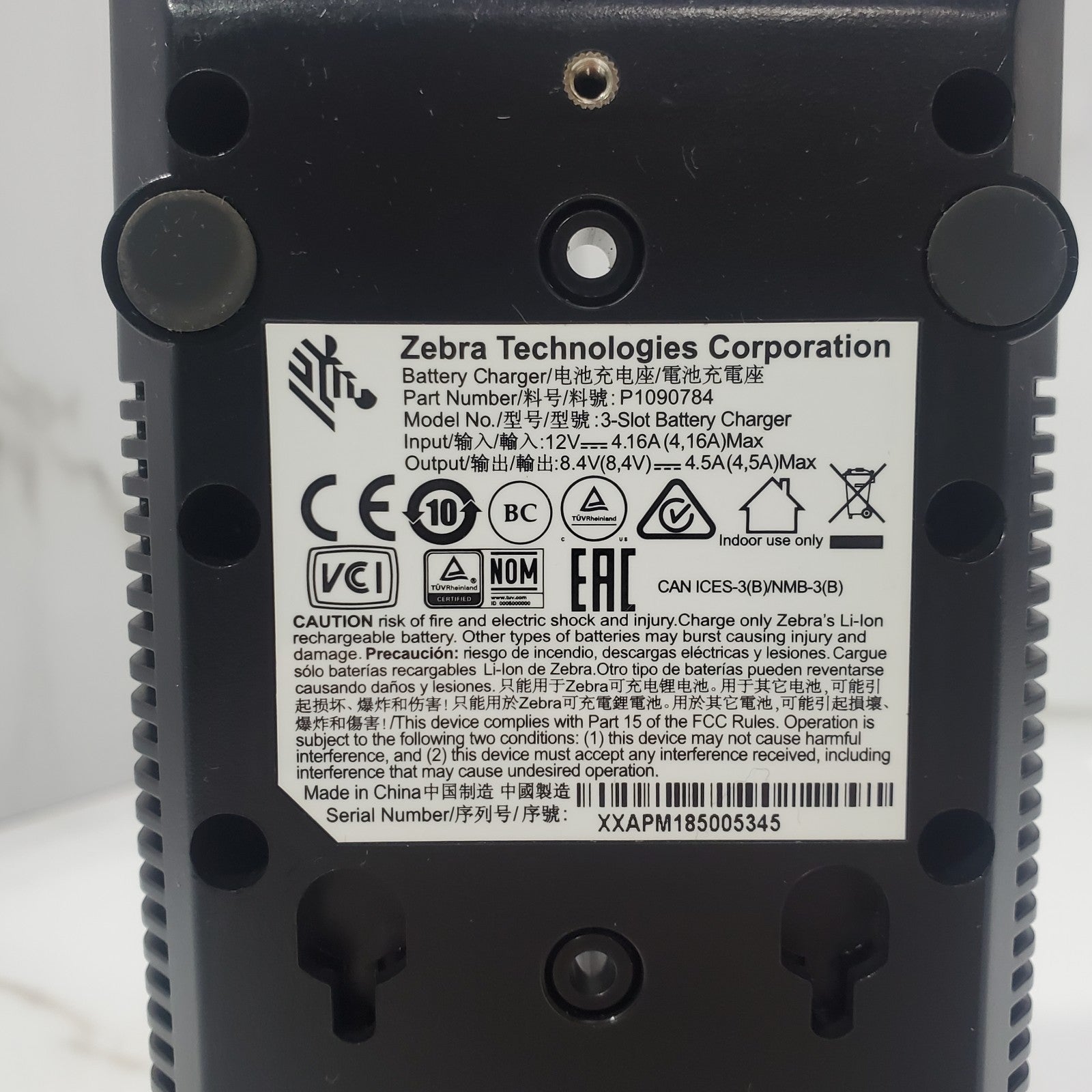 (Lot of 10) Zebra P1090784 3Slot Battery Charger Compatible with QLN and ZQ8