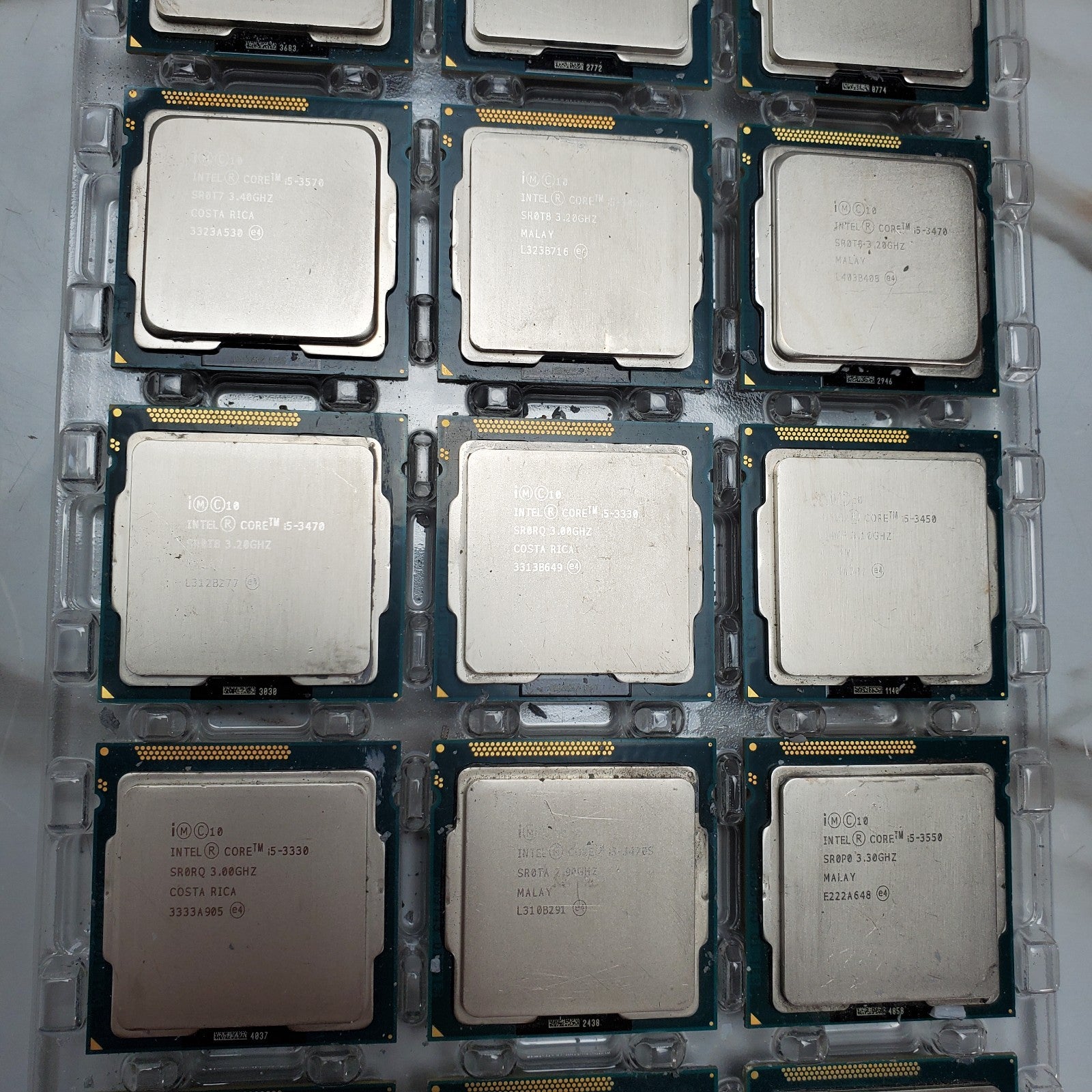 (Lot of 90) Intel 3rd Gen Core i3 i5 i7 Desktop CPUs – Mixed Processor Lot READ10