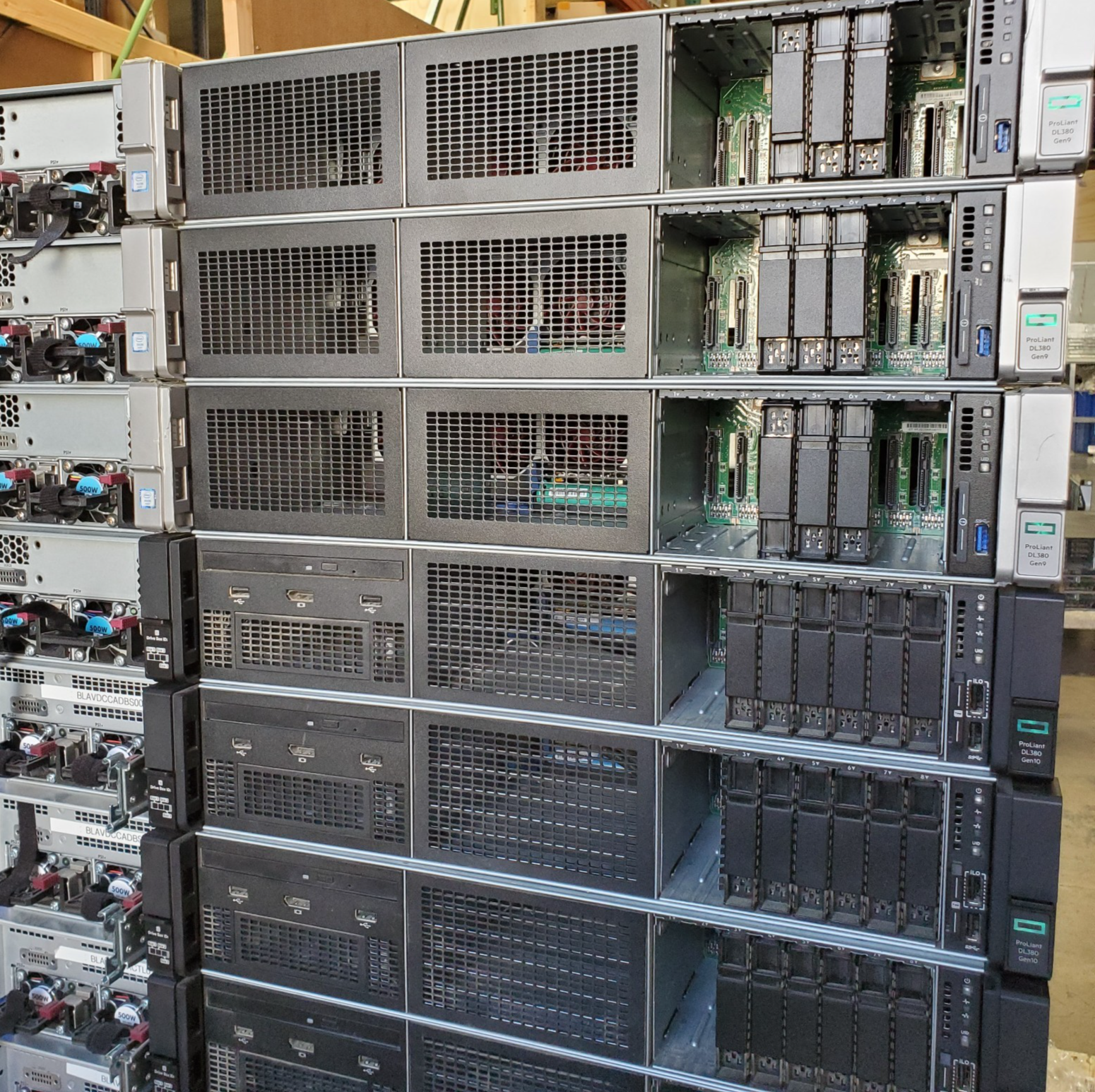 (Lot of 22) HP ProLiant DL380 G9/G10 Chassis W/CPU/PSU *Read Description*1