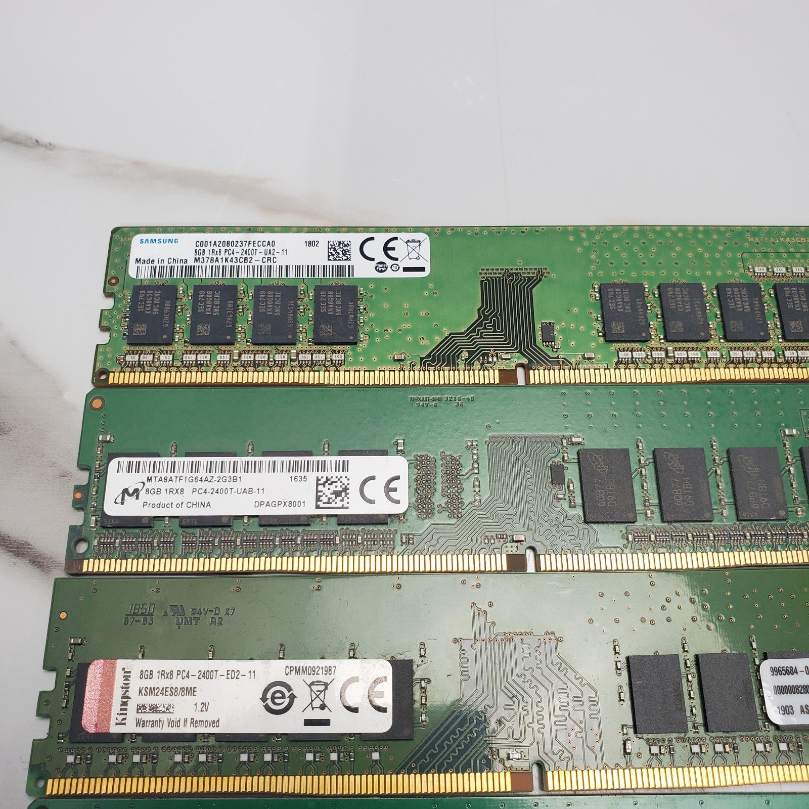 (BULK LOT OF 16) 8GB DDR4 Desktop RAM SAMSUNG, HYNIX etc. Mix Speed/Model1