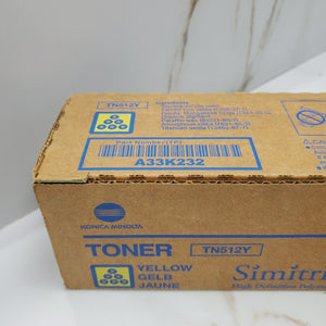 NEW Konica Minolta TN512 Yellow A33K232 Standard Yield Toner  For BizHub C4541