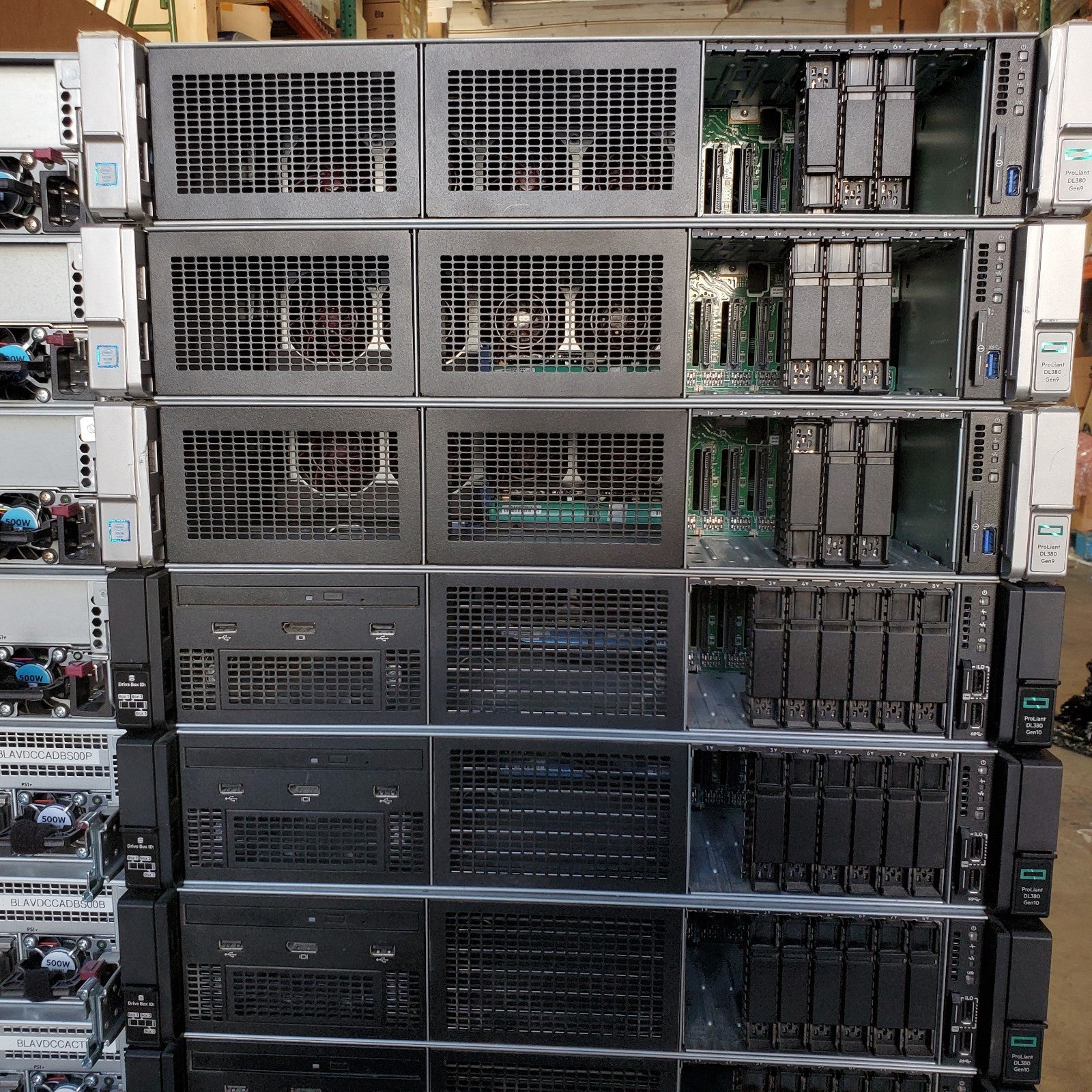 (Lot of 22) HP ProLiant DL380 G9/G10 Chassis W/CPU/PSU *Read Description*2