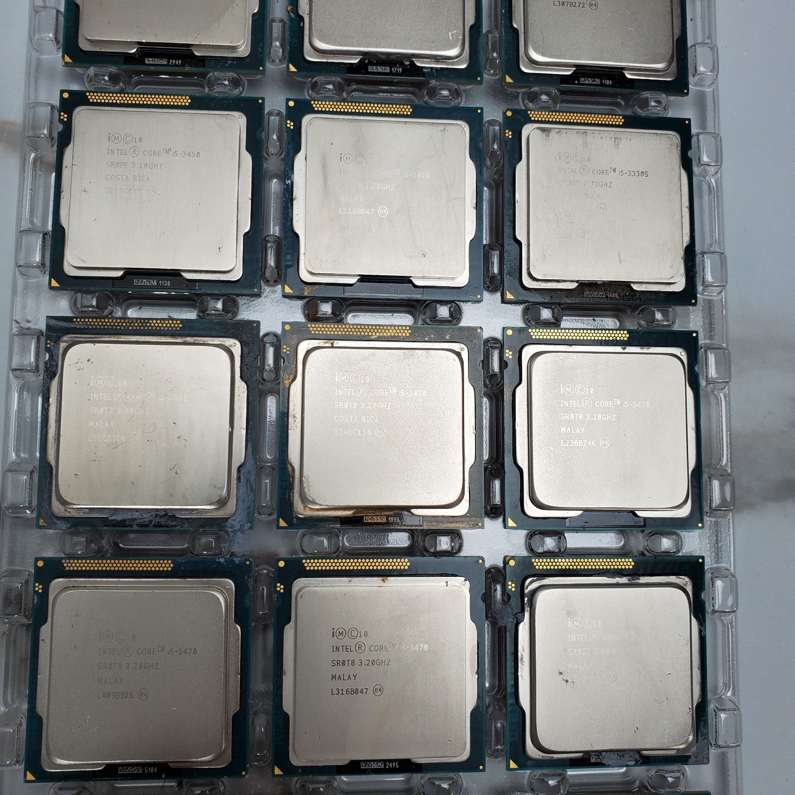 (Lot of 90) Intel 3rd Gen Core i3 i5 i7 Desktop CPUs – Mixed Processor Lot READ12