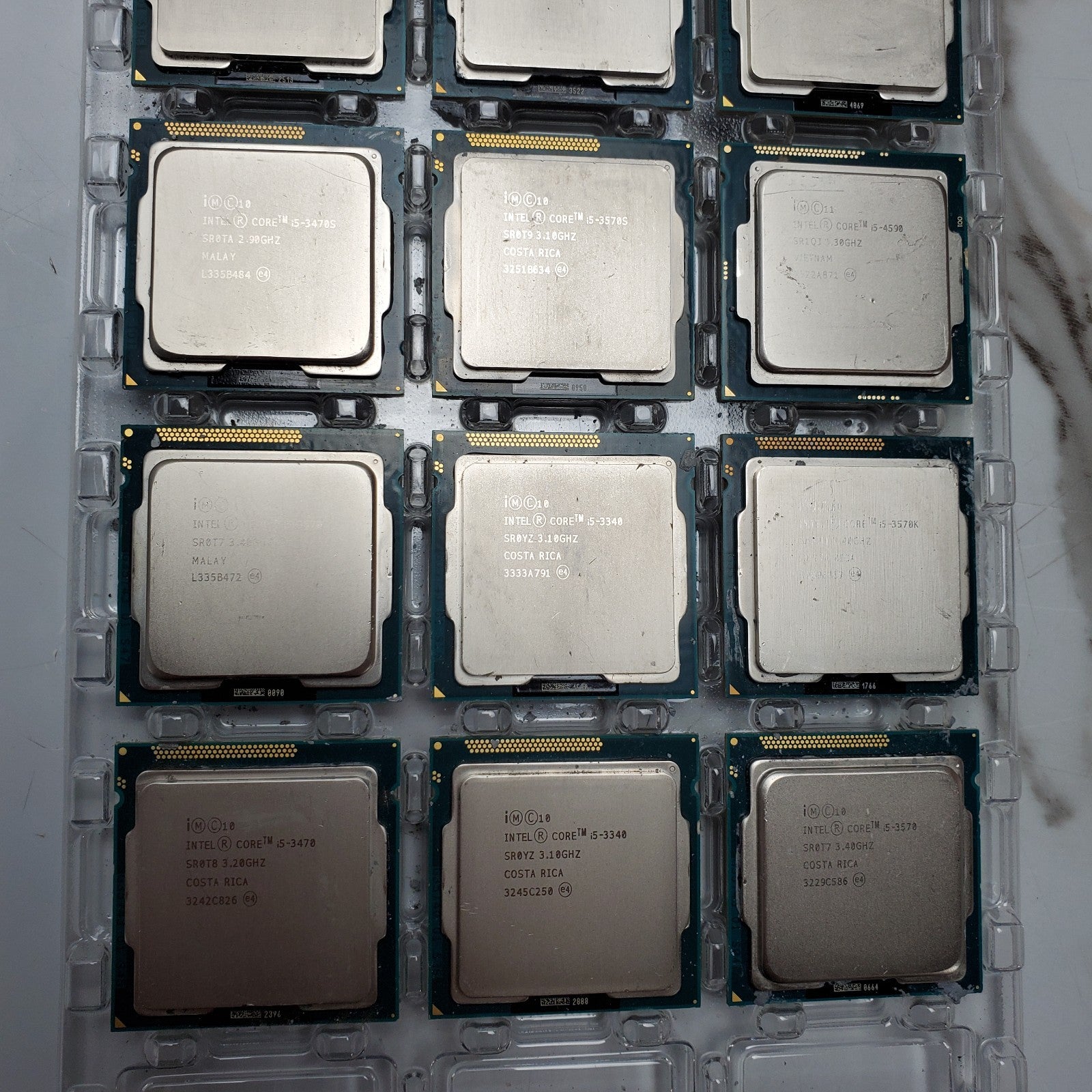 (Lot of 90) Intel 3rd Gen Core i3 i5 i7 Desktop CPUs – Mixed Processor Lot READ5