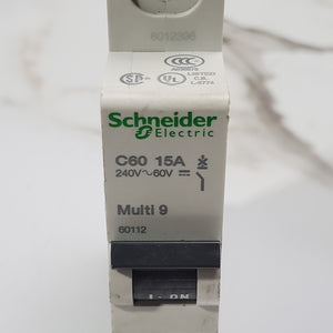(Lot of 15) SCHNEIDER ELECTRIC 60112 C60 15A Multi 9 CIRCUIT BREAKER1
