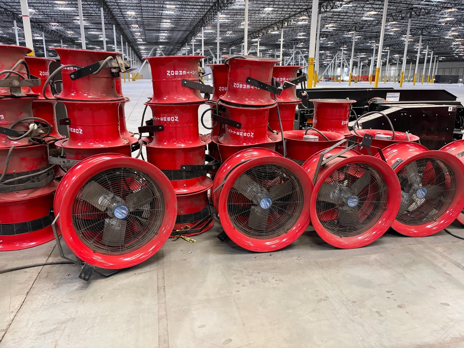 (Lot of 6) Patterson 300" High Velocity Fans Industrial Shop *Custom Red*1