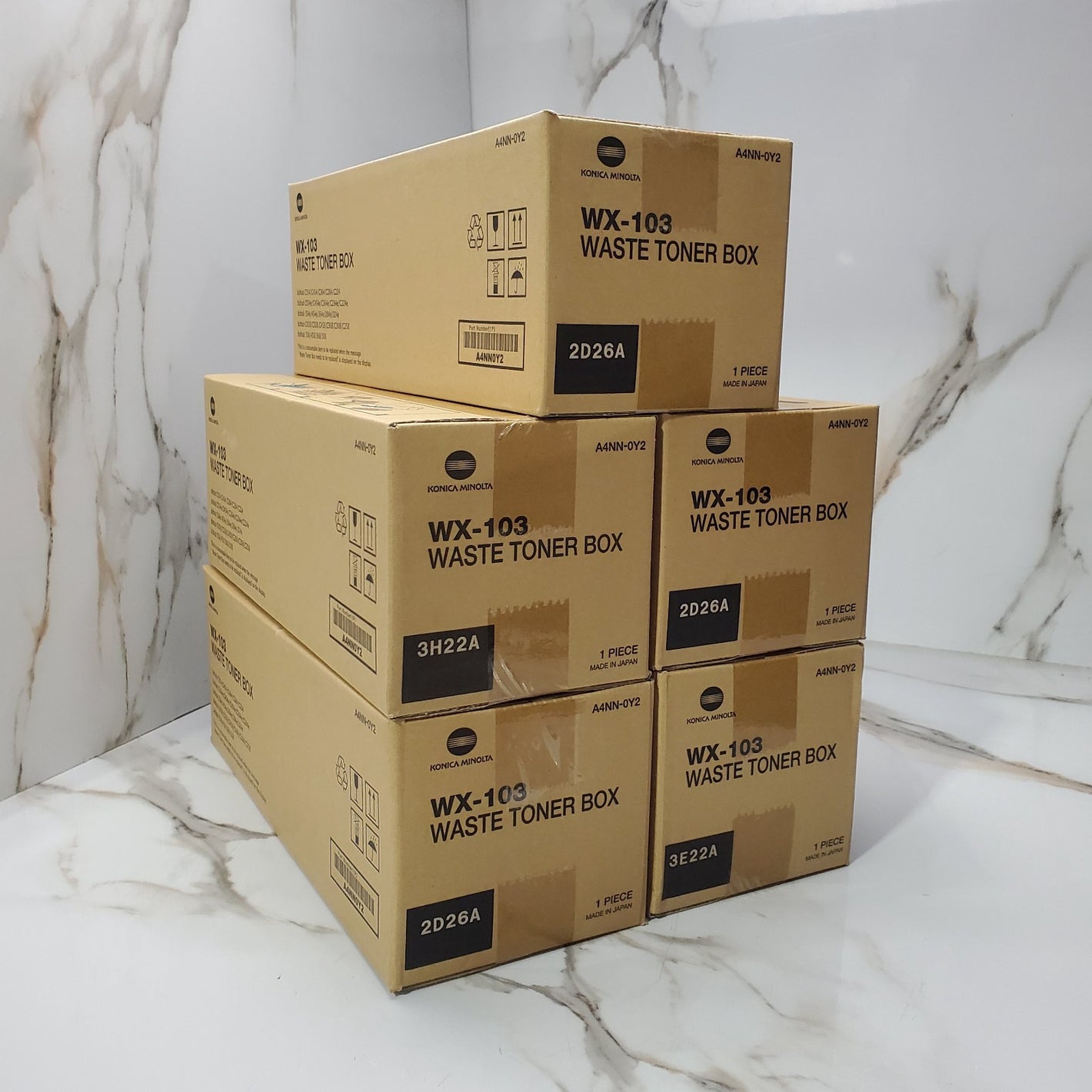 (Lot of 5) Konica Minolta WX103 Waste Toner Box Container A4NN0Y20