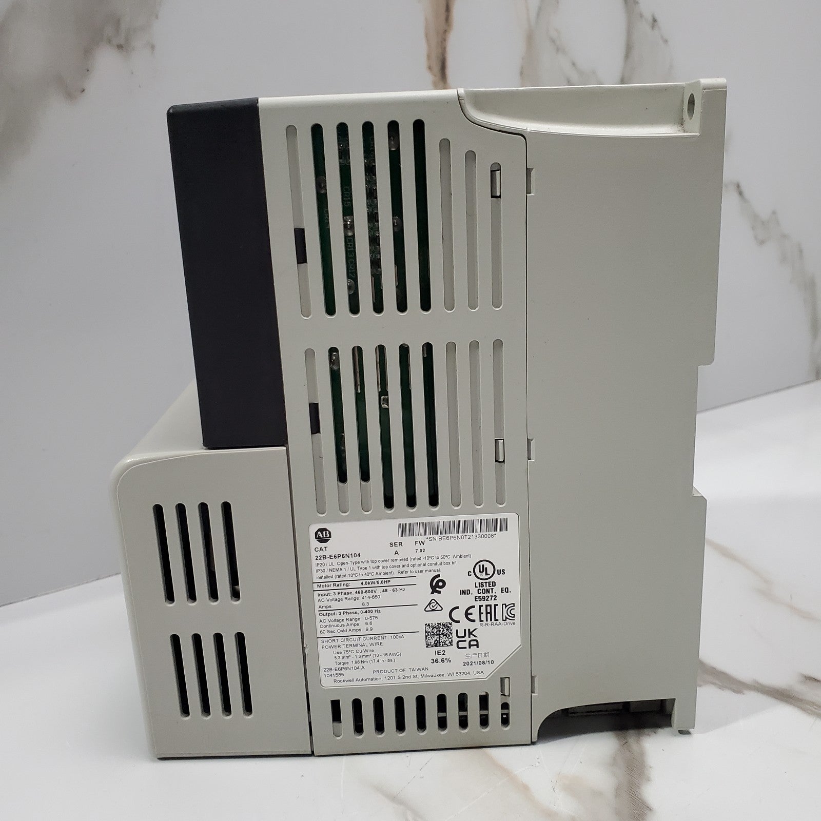 (Lot of 13) AllenBradley PowerFlex 40 22BE6P6N104 5 HP 600V 3PH AC Drive VFD6