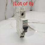 (Lot of 6) SCHNEIDER ELECTRIC C 20A 240V 60V C60 MULTI 9 601130