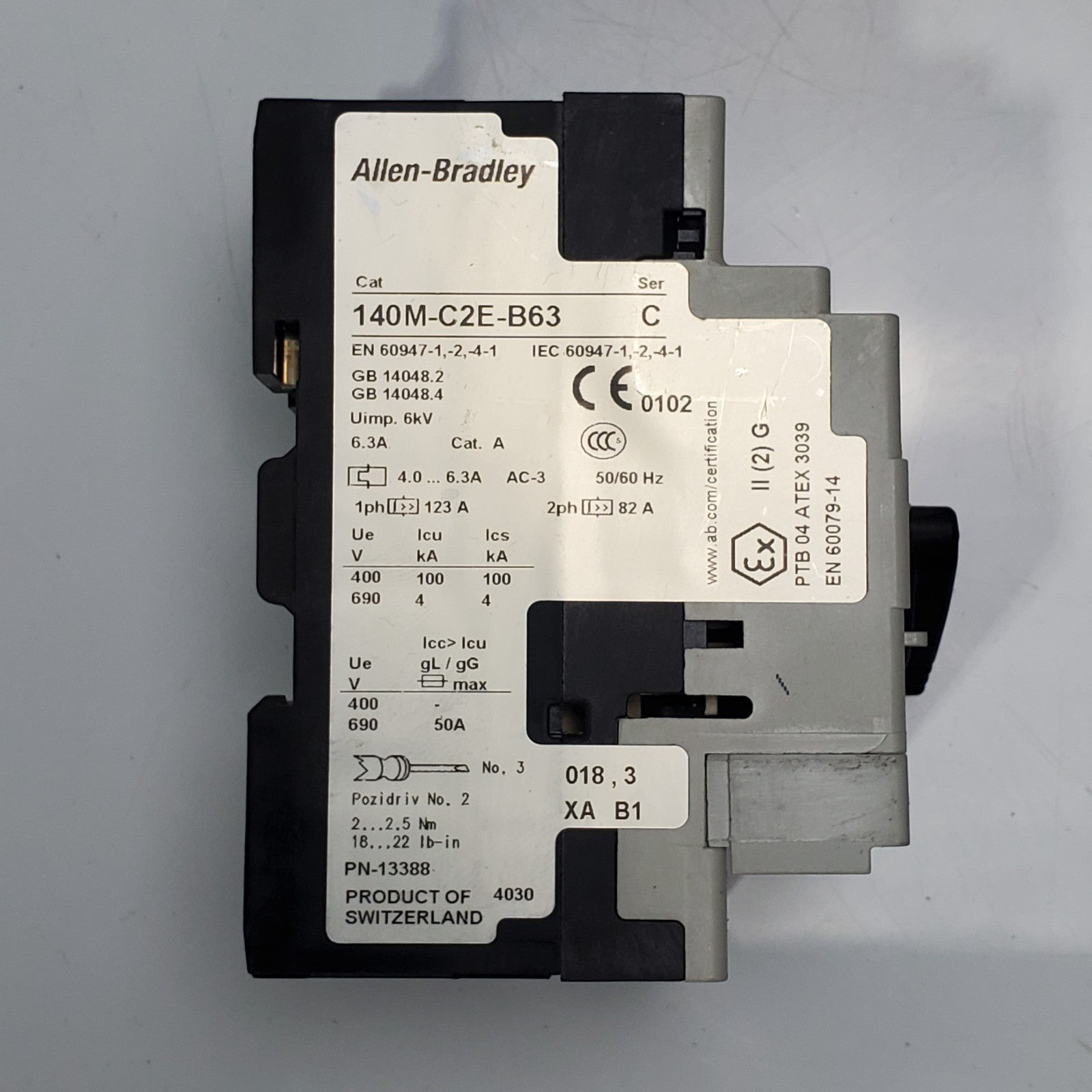 (Lot of 58) ALLEN BRADLEY 140MC2EB63 SERIES C CIRCUIT BREAKER2