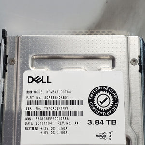 N85XX Dell 3.84TB SAS 12Gb/s Read Intensive 2.5in SSD 0N85XX KPM5XRUG3T84 W/Tray1