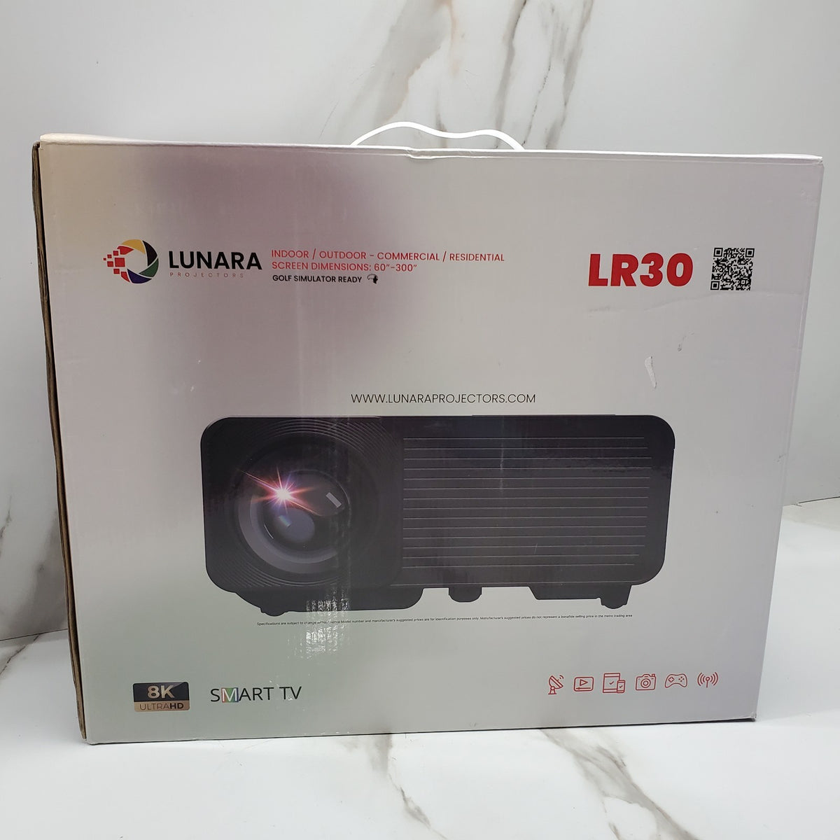 Lunara LR30 Digital HDMI Projector 5800 Lumens Short Throw 60-300" Golf Sim1