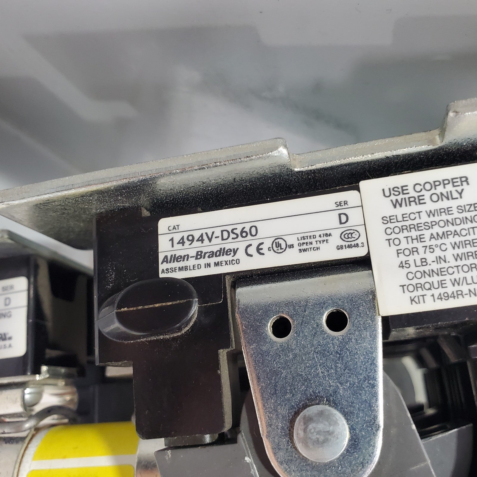 ALLEN BRADLEY 1494V-DS60 SER D 60A 600VAC 250VDC 1494V-FS60 SER D LPJ-60SP FUSES6
