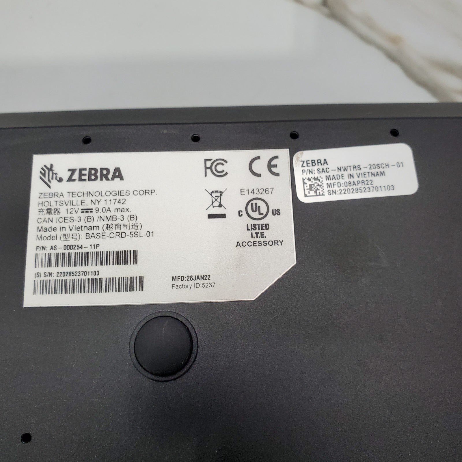 Zebra 20 Slot Battery Charger SACNWTRS20SCH01 WT63B0 WT6300 WT60A0 WT60009